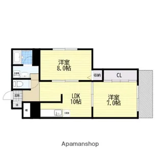 第2セイホ杉本コーポ【2階】の間取り