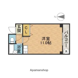 1Rの間取り画像