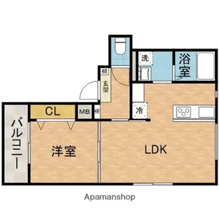 パロス茨木ノーステラス【1階】の間取り