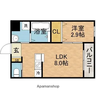 ワコーレヴィータ茨木園田町【1階】の間取り