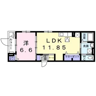 ベルフォーレ茨木【1階】の間取り