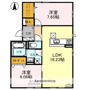 モンパレス【1階】の間取り