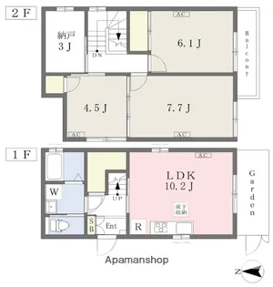 リバーサイドコートKOBAYASHI【1階】の間取り