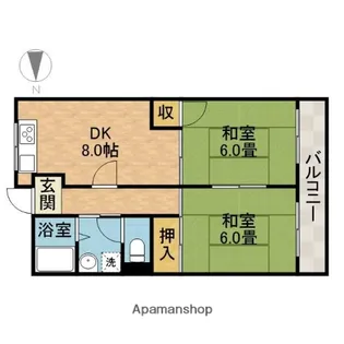 キャッスルハイツ【2階】の間取り