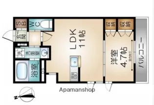 レジデンス竹橋【1階】の間取り