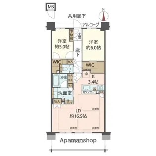 ジオ阪急総持寺【5階】の間取り