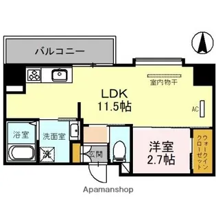 グランコート茨木永代町【2階】の間取り