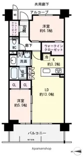 ジオ茨木中穂積【2階】の間取り