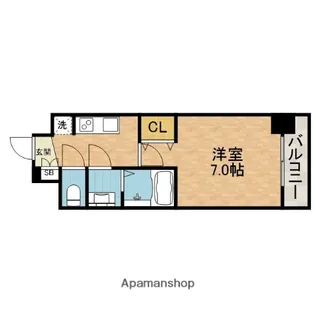 GM MINAMI IBARAKI【7階】の間取り