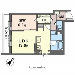 ヴェルチュ千里丘【3階】の間取り