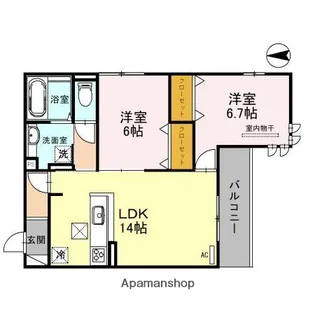 ALIVIO(アリヴィオ)【2階】の間取り