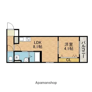 エトワールセレスト茨木【3階】の間取り