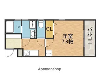 プルメリア東正雀【1階】の間取り