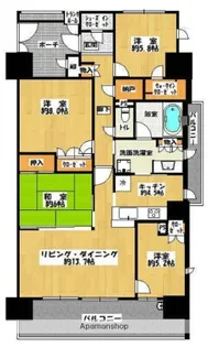 ジオブランズ彩都ひだまりの丘HILLS.5【8階】の間取り