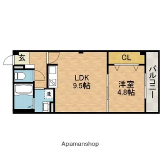 ソリティア茨木【2階】の間取り