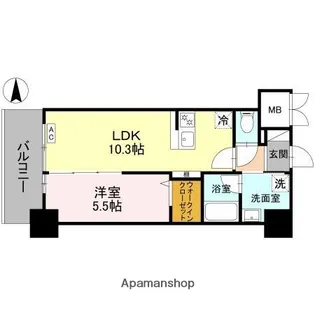 ストーリア茨木【6階】の間取り