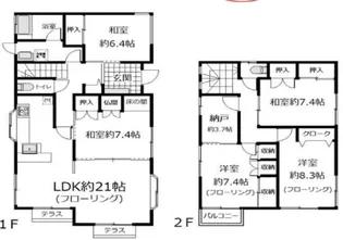 大阪府摂津市別府1丁目【一戸建】の間取り