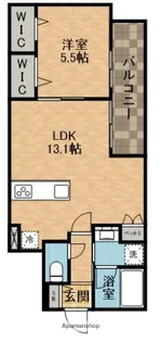 吹田市昭和町へーベルメゾン【3階】の間取り