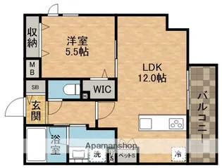 吹田市昭和町へーベルメゾン【1階】の間取り