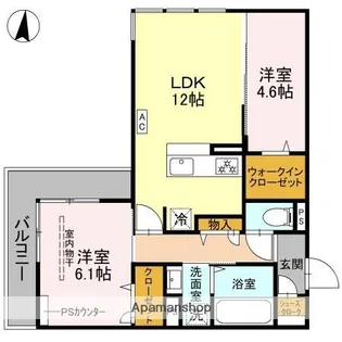 めぞん西田中【3階】の間取り