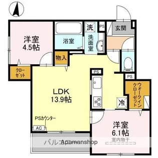 めぞん西田中【3階】の間取り