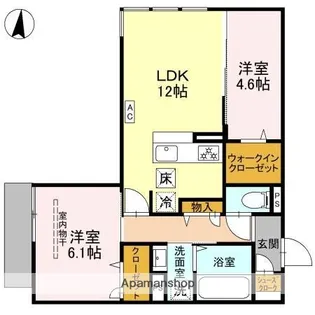 めぞん西田中【1階】の間取り