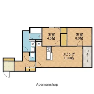 BELLE LEAD 新中条【1階】の間取り