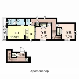 オークレスト【2階】の間取り