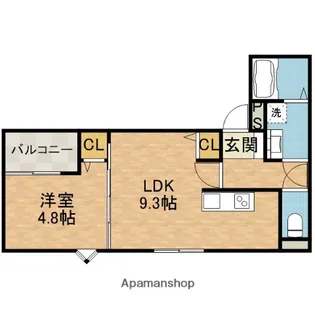 1LDKの間取り画像