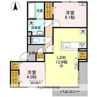 D-residence南茨木【2階】の間取り