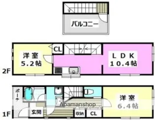 I−HOUSE竹橋町【1階】の間取り
