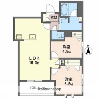 レジデンス 茨木春日【4階】の間取り