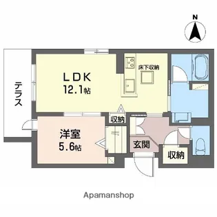 レジデンス 茨木春日【1階】の間取り