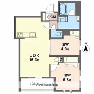 レジデンス 茨木春日【2階】の間取り