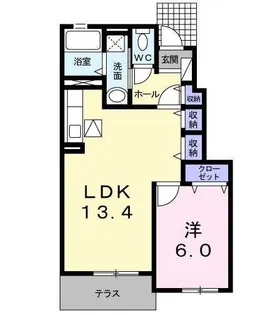 ジェルメ五十鈴【1階】の間取り