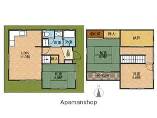 大阪府茨木市春日5丁目【一戸建】の間取り