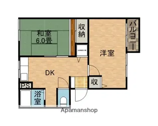 ラクルー横江B棟【1階】の間取り
