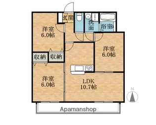 ティアーズコート【3階】の間取り