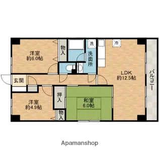 グレーシア大西【6階】の間取り