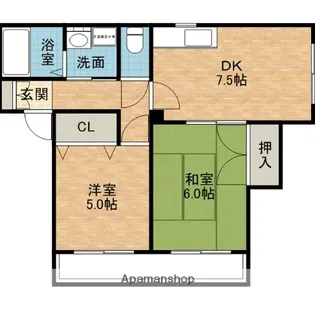 ドミール千里丘【1階】の間取り
