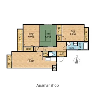 ドムールアヤメ【2階】の間取り