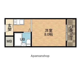 ハイツ茨木【4階】の間取り