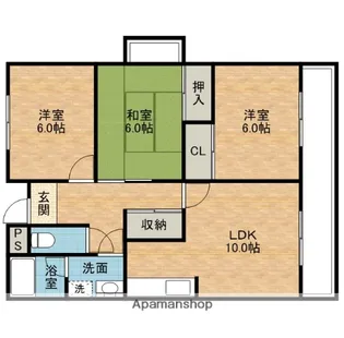 コーポ山【4階】の間取り