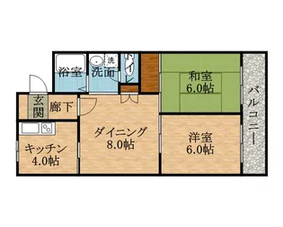 中津ハイツ’78【4階】の間取り