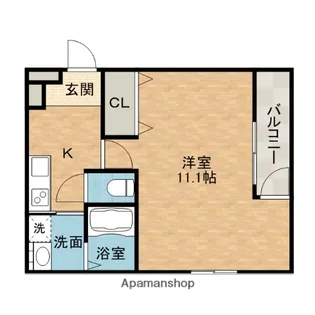 フジパレス カルディアA【3階】の間取り