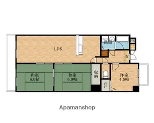 フェルザ南茨木【2階】の間取り