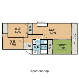 コートフラッツ茨木【1階】の間取り