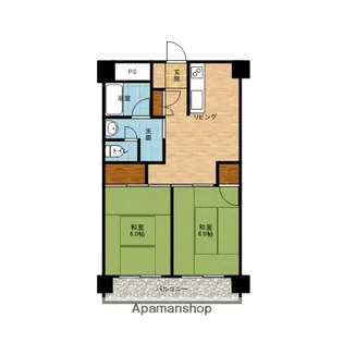 パークハイツミシマ【4階】の間取り