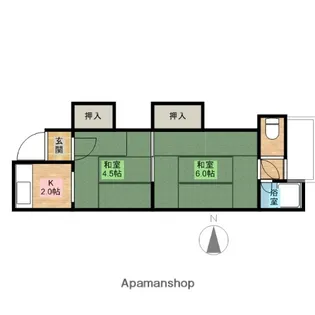 2Kの間取り画像