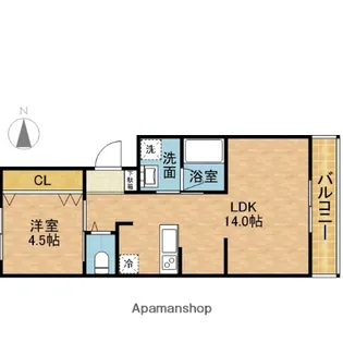 マンション東岡【3階】の間取り